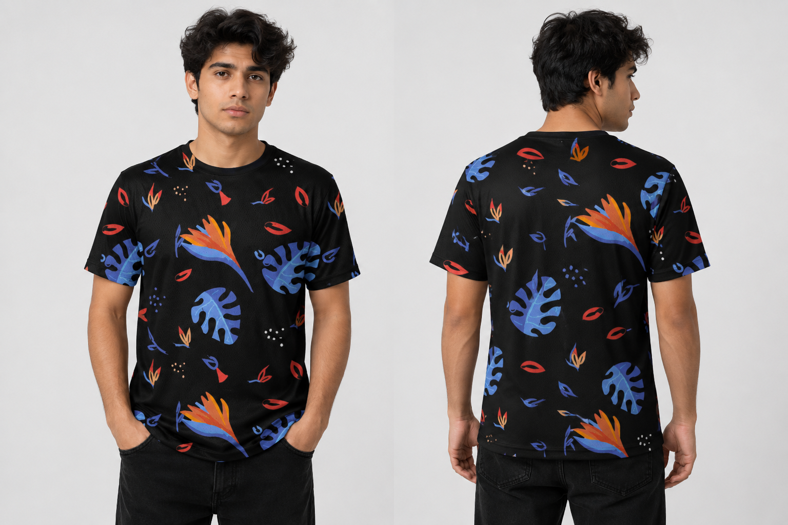 Tropical Bloom — All-Over Print Sports Tee