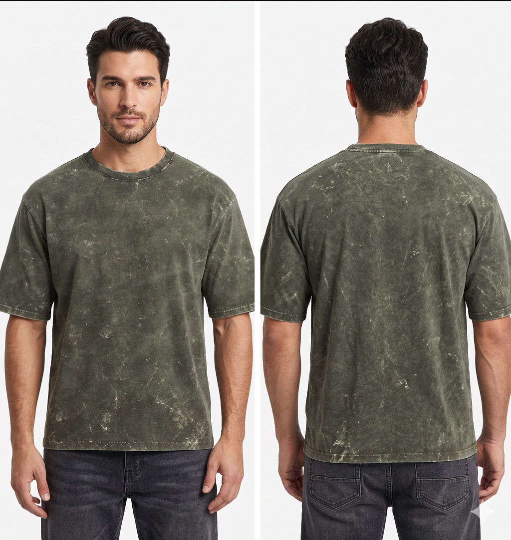Vintage Marble Wash Oversized Tee — Unisex
