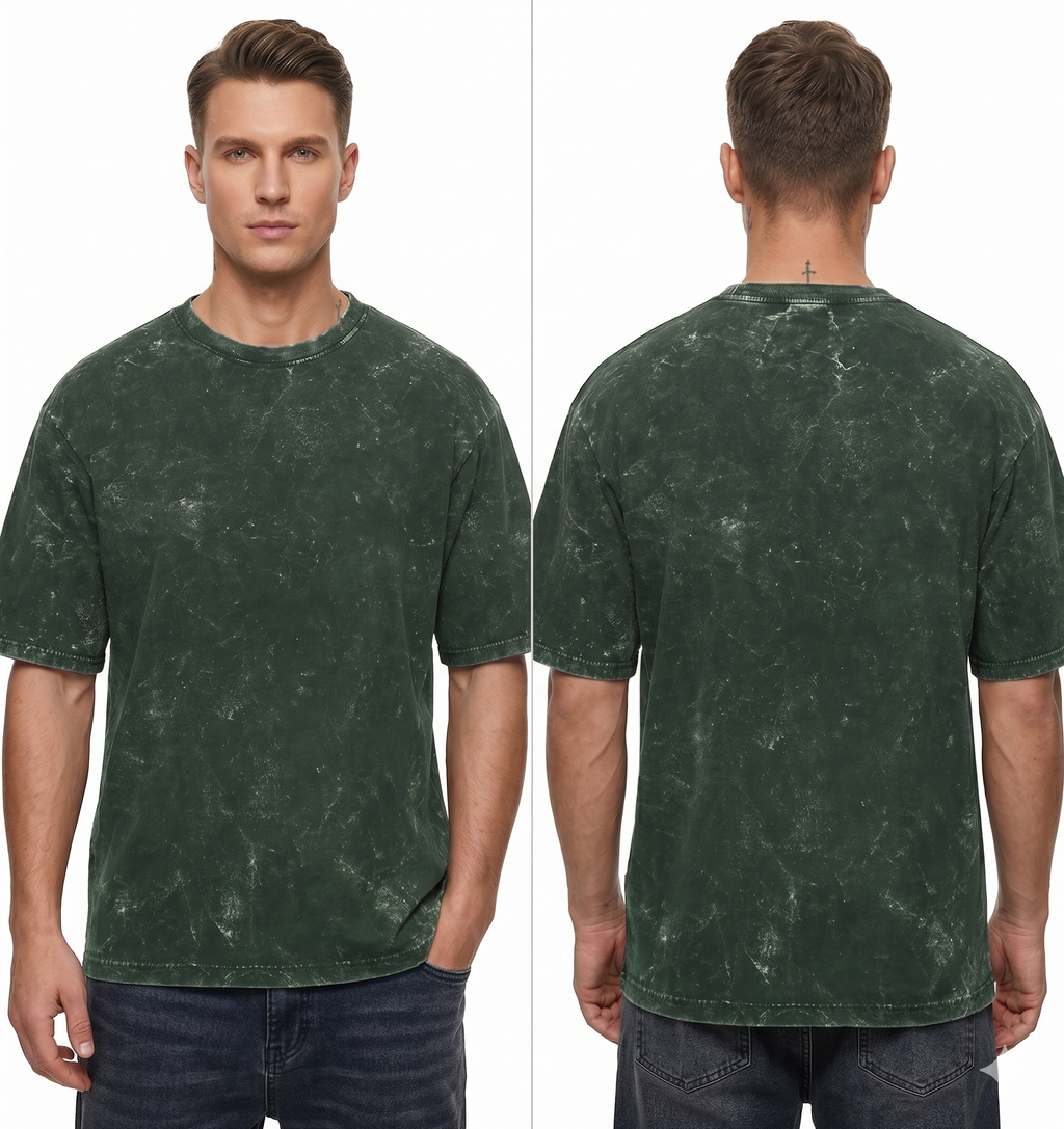 Vintage Marble Wash Oversized Tee — Unisex