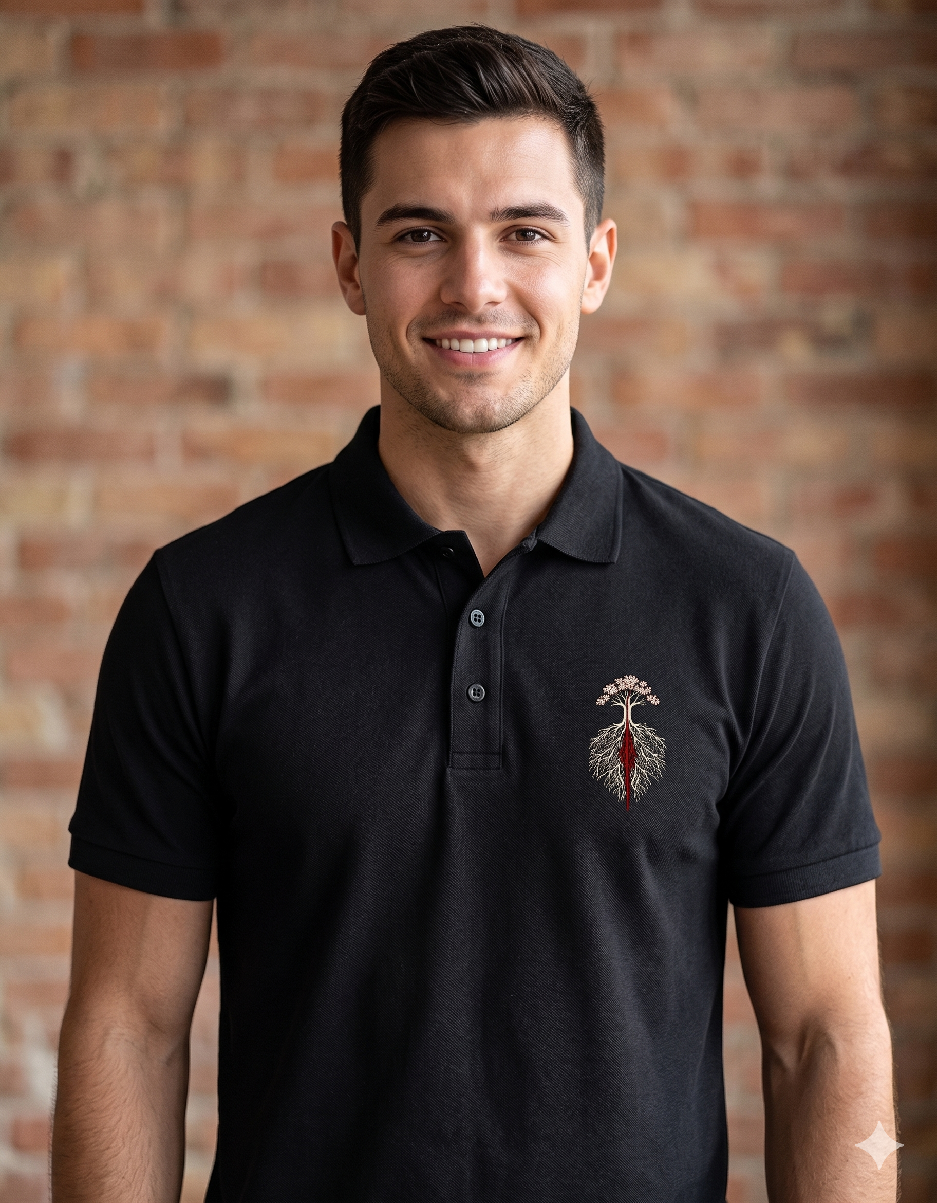 Rakta Roots Signature Black Polo T-Shirt