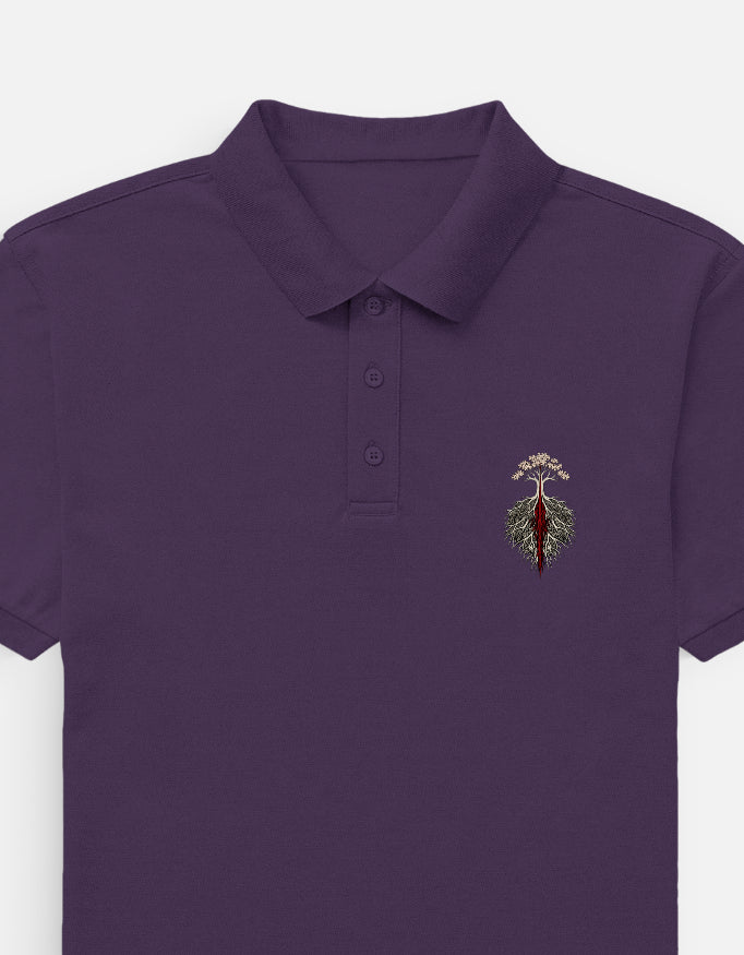 Rakta Roots Signature Purple Polo T-Shirt